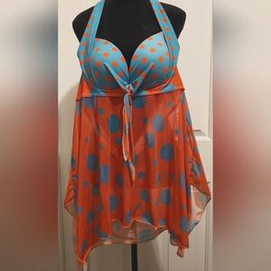 Vibrant Polka Dot Swimsuit